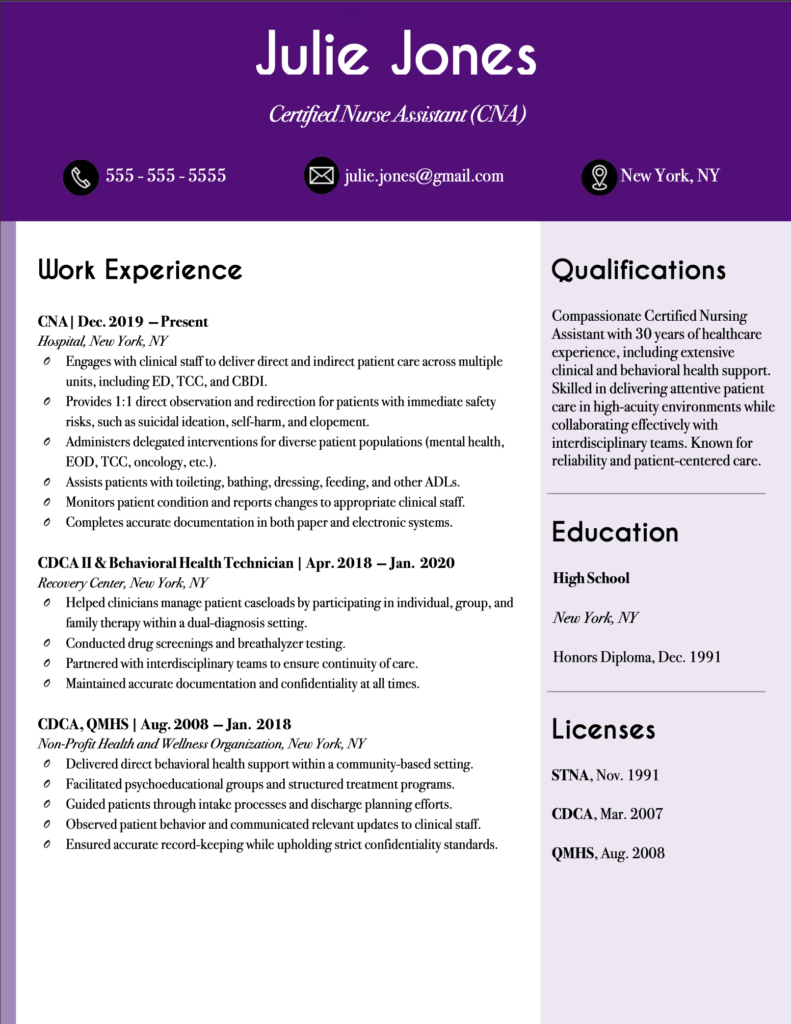 sample resume p1