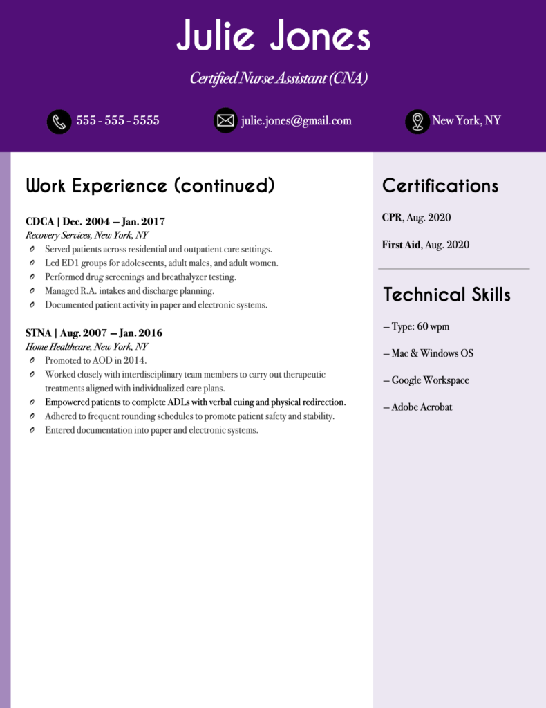 sample resume p2